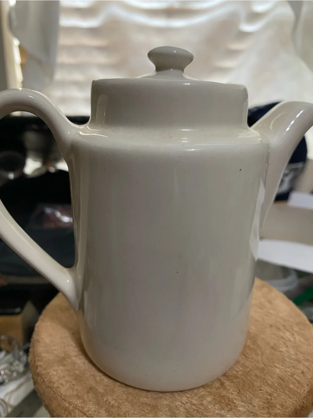 Classic White Ceramic Teapot Hall made in USA